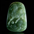 Natural Jade Pendant | Horse Zodiac (Galloping Horse Motif)  Auspicious “Success & Momentum” Symbol | Hand-Carved Relief | Ideal for Everyday Wear & Gifting
